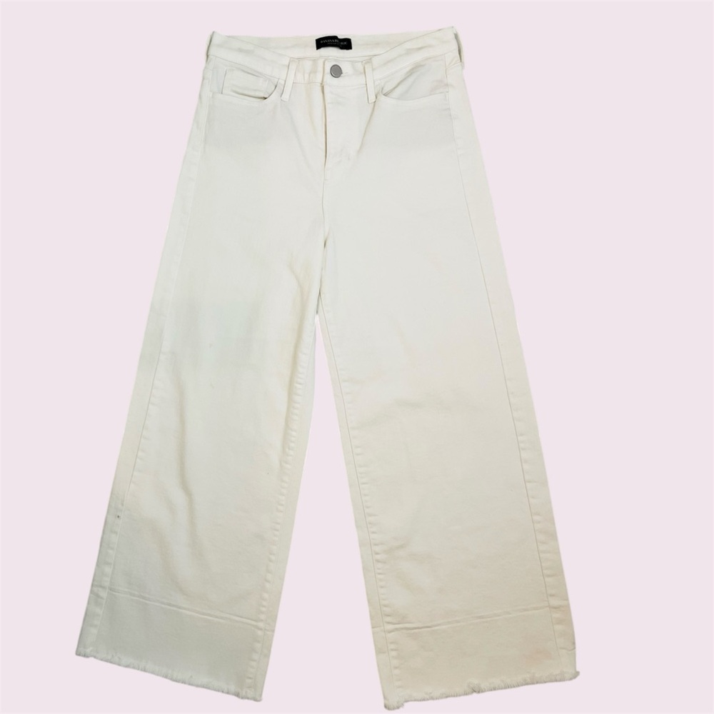 Banana Republic Wide Leg White Jeans